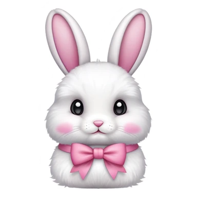 Bunny wearing a bow sticker