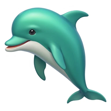 Green dolphin sticker