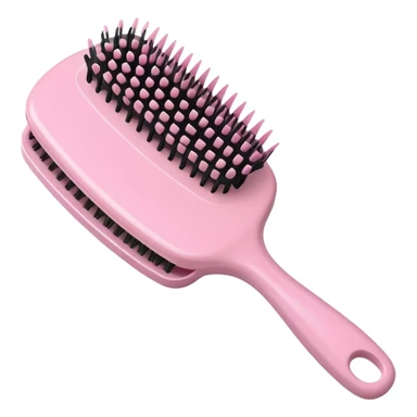 light pink hairbrush apple emoji style sticker