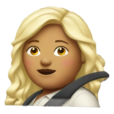 Fat girl in a BMW car sticker