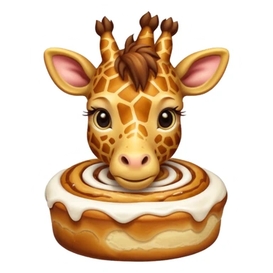 Cinnamon roll giraffe sticker