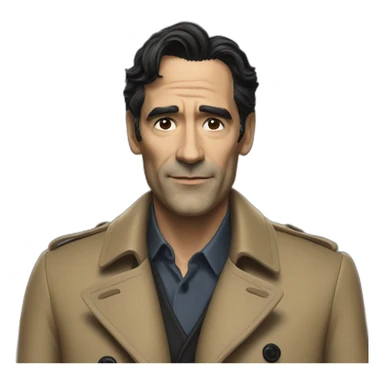 Ben Chaplin brown trench coat sticker