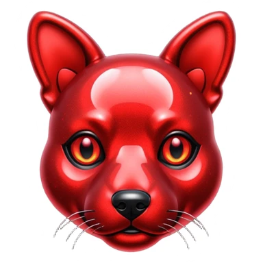 red glitter cyberpunk dog sticker