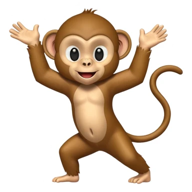 Monkey dancing sticker