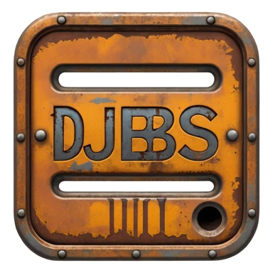 Create a Discord server icon showing the name DUBS based on the popular video game RUST. sticker