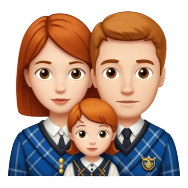 scottish family with son and daughter sticker