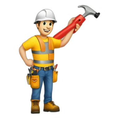 handyman clipboard data chart sticker