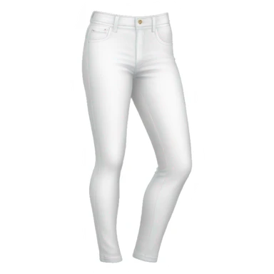 Realistic isolated side view of a pair of white jegging pants with ripe in them. sticker