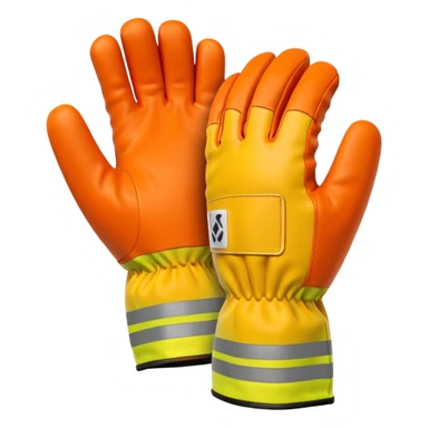 thick work gloves with reinforced palms, construction safety equipment, 3D emoji style sticker