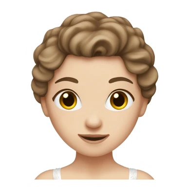 caucasian ballerina with brown hair sticker