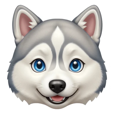 Happy siberian husky sticker
