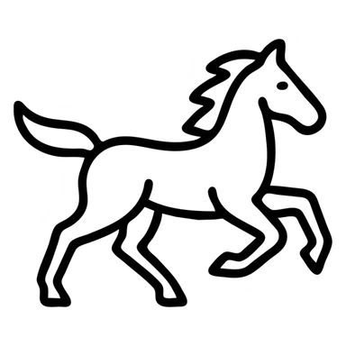 
Running red fire horse symbol of new year 2026 according to Asian Chinese calendar. greeting card or banner. vector illustration sticker