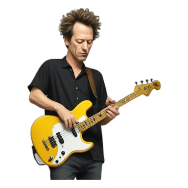 mark sandman playing on bass guitar sticker