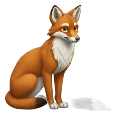 Renard à neuf queu sticker