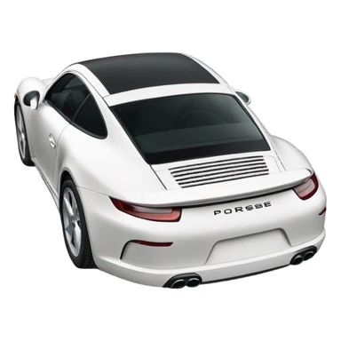 White Porsche 911 sticker