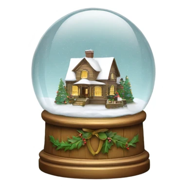 Realistic Victorian Christmas snowglobe sticker