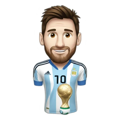 lionel messi with world cup sticker