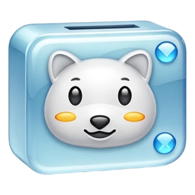 glitter white bank sticker