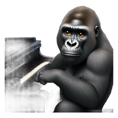 gorilla playing piano from Sing movie sticker