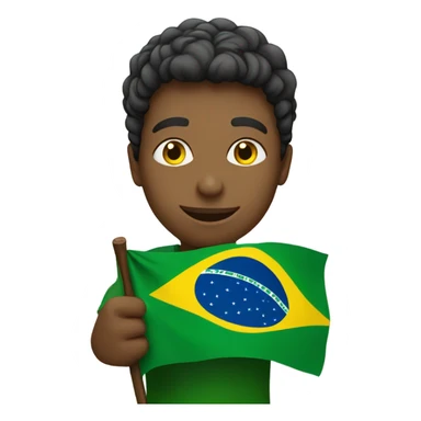 a person hug a brazil flag sticker