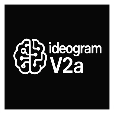 recreate this logo with text of "ideogram V2a", MAKE IT FIT IN SQAURE  sticker