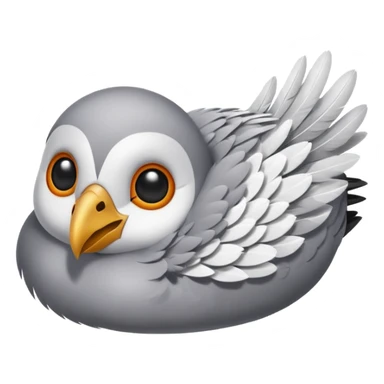 a bird which has died and is lying on its back with cartoon x's in the eyes sticker