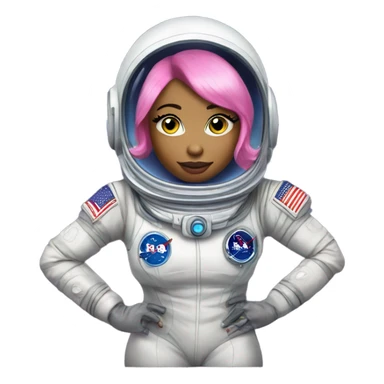 Nicki Minaj in a space suit  sticker