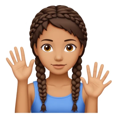 Mujer morena pelo corto con trenza diciendo ok sticker