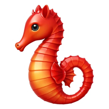 seahorse emoji, playful and cute, apple style sticker