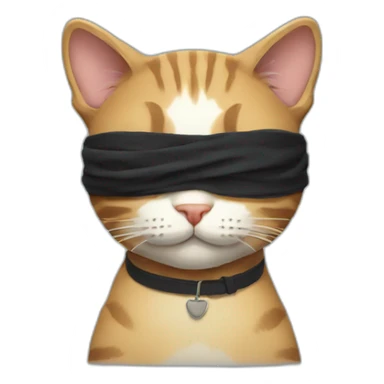 Cat with blindfold sticker