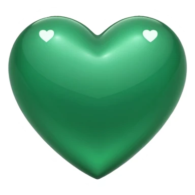 Emerald green heart emoji sticker