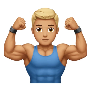 food flexing biceps sticker