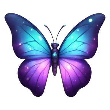 Shiny Nebula Gem Butterfly sticker