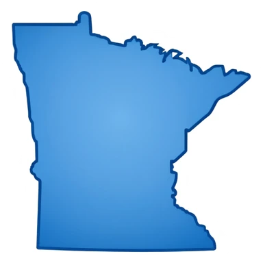 state of minnesota, plain white outline. sticker