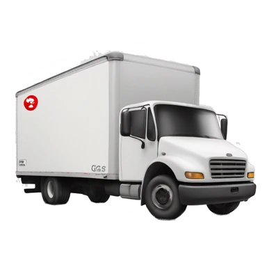 Box truck with “PGS” letters on the side sticker