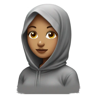 Hijab girl wearing hoodie sticker