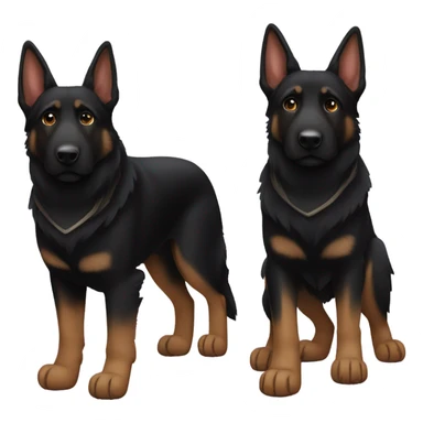 female black german shepherds with brown paws sticker
