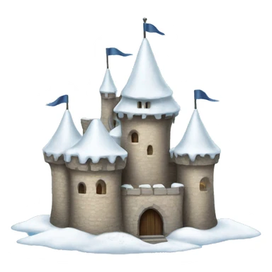 snow covered castle sticker