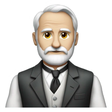 Ivan Pavlov in a suit with his arms crossed sticker