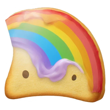 Crotte dans un arc en ciel  sticker