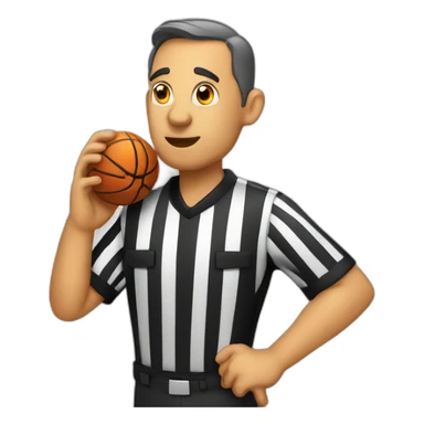 whistle of basketball referee sticker