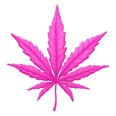 Pink weed leaf sticker