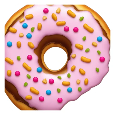 une fusée donut sticker