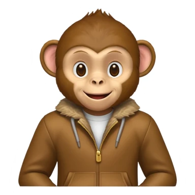 monkey with clothes sticker