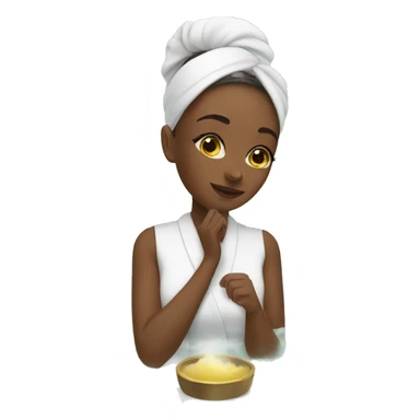 a girl having a spa day  sticker