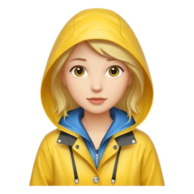yellow raincoat for women sticker