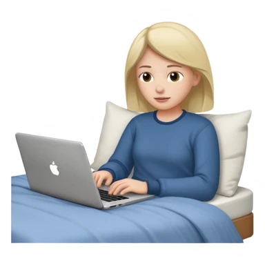 laptop working in bed sticker