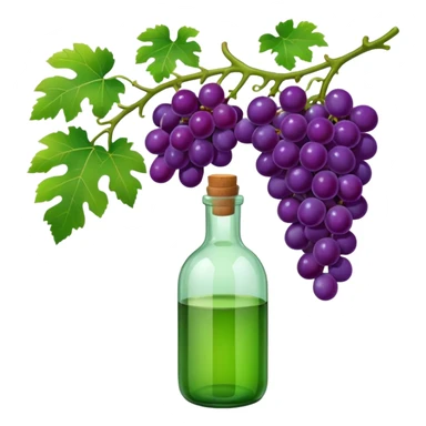 Grapes vine bottle sticker