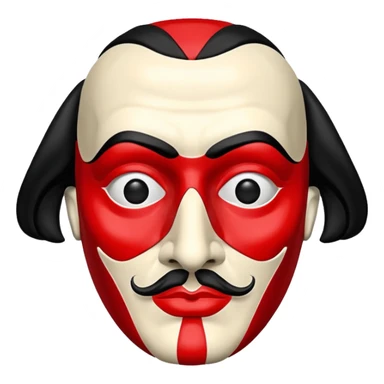 Money Heist, Dali mask, realistic sticker