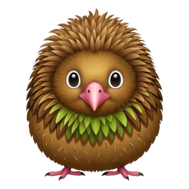 cute kiwi bird ai agent ( color fillable)  sticker